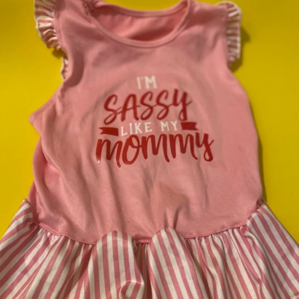 Female Pet Dress Size Large ( I'm Sassy Like My Mommy )